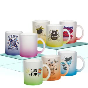 Mugs Esmerilados Con Degradado De Color