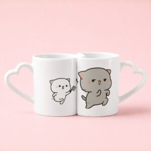 Mugs En Pareja Con Oreja De Corazón